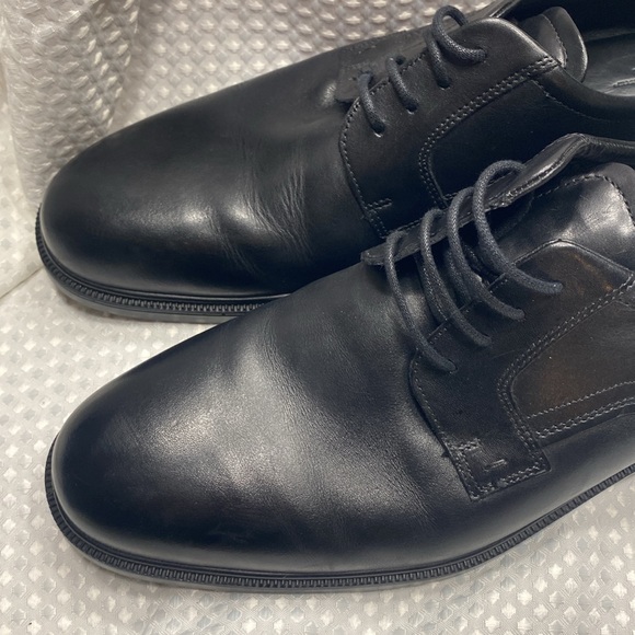 ECCO Men's Helsinki 2 Plain Toe Lace Up Oxfords Shoes Size 47 black EC - Picture 8 of 9